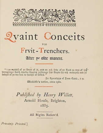 [Sussex Interest] Willett, Henry. - Catalogue of the Cretaceous Fossils in the Brighton Museum, 1871; The Record of the Sub-Wealden Exploration, Brighton 1878; Bethnal Green Museum - Catalogue of the Pottery and Porcelai